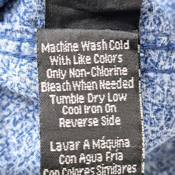 Drill Clothing Co. Large Blue Gingerbread Collared Button Down Long Sleeve Shirt - Picture 16 of 16